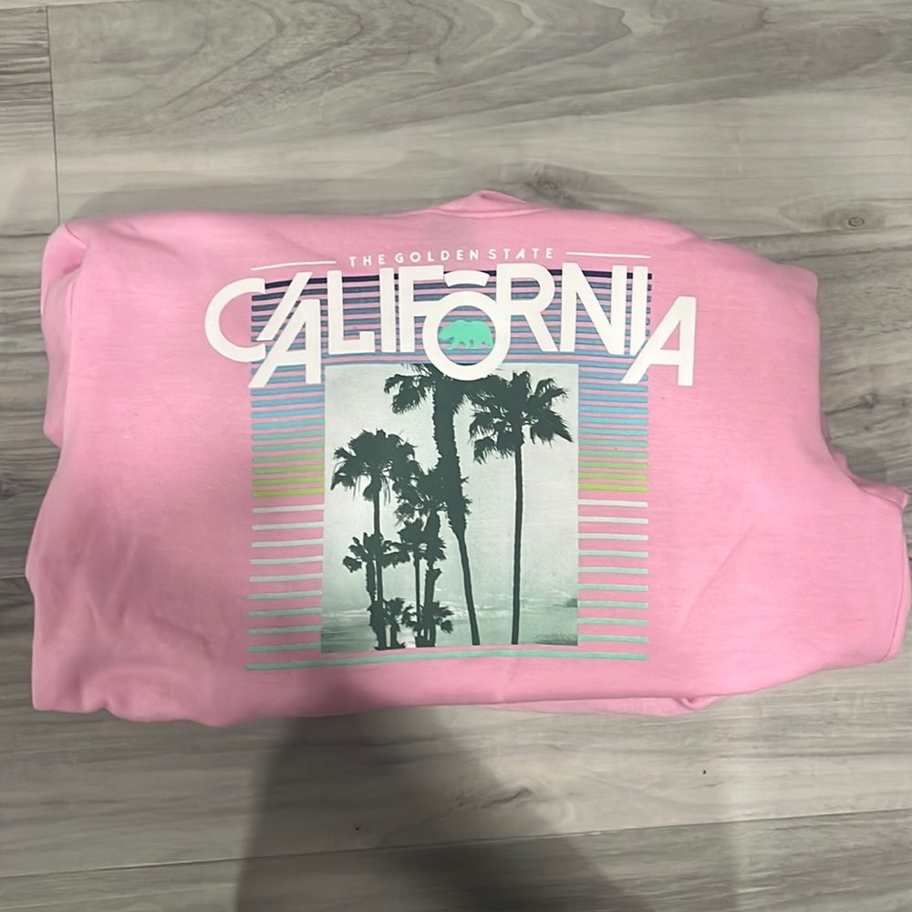 small men’s pink california hoodie